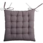 EMINZA Coussin de chaise carré Bicolore Gris et gris perle