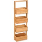 Etagère de rangement naturelle - INSTANT D'O - Gamme Bambou - 4 Niveaux - Haute résistance à l'humidité