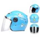 LEOCLOTHO Casque de Scooter Protection Enfant Casque de Moto de Dessin Animé Pratique et Confortable - Bleu-Bleu