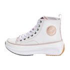 Basket Montante - KAPORAL - Christa - Femme - Blanc multi - Fermeture à lacets - Confort exceptionnel