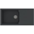 Evier à encaster - Résine - Noir pailleté - 1 grand bac - 100 x 50 cm - ALOA - STRADOUR