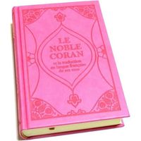 Le Noble Coran et la traduction en langue française de ses sens (bilingue français/arabe) - Couverture rose pour femme
