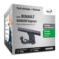 Attelage - Renault KANGOO Express - 10/19-12/99 - rotule démontable - AUTO-HAK - Faisceau universel 7 broches