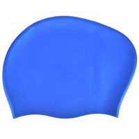 Duokon 2PCS Bonnet De Natation Élastique Étanche Silicone Sport Swim Hat pour Cheveux Longs Femmes(Bleu )-JIE