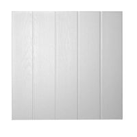 DECOSA Dalle de plafond ATHEN - polystyrène - effet bois-couleur blanc - 50 x 50 cm [10 sach. (= 20 m²)]