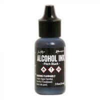 Encres à alcool 'Alcohol Inks' Tim Holtz de Ranger (14 ml) - Tim Holtz Alcohol Ink:Pitch Black TIM22138