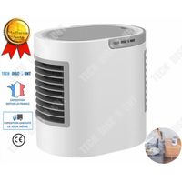 TD® Ventilateur de refroidissement oval blanc et gris système de ventilation diffusion d'air pour bureau maison portable et compact