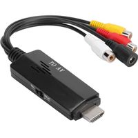 Câble adaptateur convertisseur HDMI vers RCA, 1080P HDMI vers AV 3RCA CVBs Prise en charge audio vidéo composite pour PC,