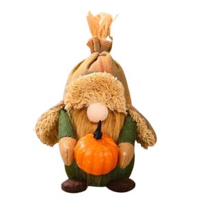 Décors de table Gnomes d'automne en peluche pour Thanksgiving citrouille décorations d'Halloween pour la maison la cuisine la ferme étagère de