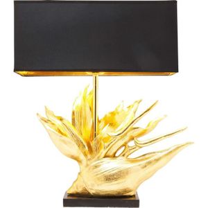 LAMPE A POSER Design Tropical Flower Lampe De Table En Or Avec A
