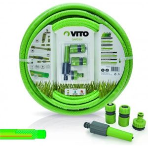 KIT COMPLET D'ARROSAGE Kit d'arrosage jardin VITO PVC renforcé 20 m diam 