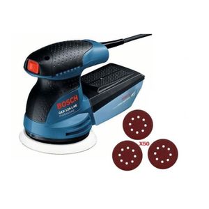 PONCEUSE - POLISSEUSE Ponceuse excentrique GEX 125-1AE 250W Ø125mm + 50 feuilles abrasives BOSCH 0615990CY3
