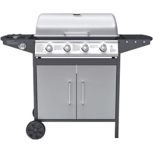 BARBECUE Barbecue à gaz 4 brûleurs Branson - Concept Usine - Tablette latérale - Récupérateur de graisse en aluminium
