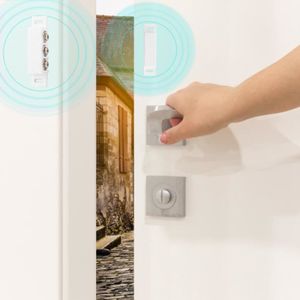 ALARME FACTICE Alarme de contact magnétique pour fenêtre de porte filaire - DRFEIFY - Système de sécurité antivol - Blanc