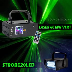 BOOMTONE DJ - CYCLONE LZR Jeu de lumières LED avec Laser vert