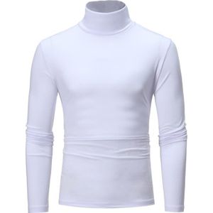 Sous pull col roule blanc homme Cdiscount