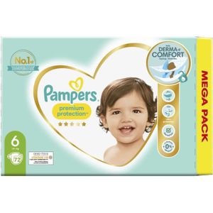 COUCHE PAMPERS Premium Protection Taille 6 - 72 Couches