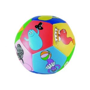 BALLE EVEIL - BALLE D'ACTIVITES Balle souple à facettes - PETIT JOUR - Barbapapa - Multicolore - 10 cm