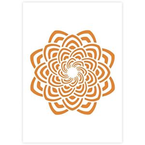 Pochoir Réutilisable en plastique // Géométrique Cercle Diamètre 240 cm Fleur // Modèle de peinture // Décoration murale Mandala #3 