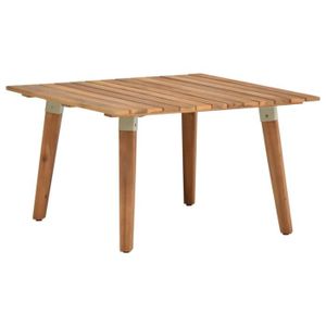 TABLE BASSE JARDIN  Table basse de jardin rectangulaire en bois massif d'acacia huilé - VIDAXL - 60x60x36 cm