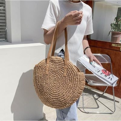 Sac plage paille rond cheap