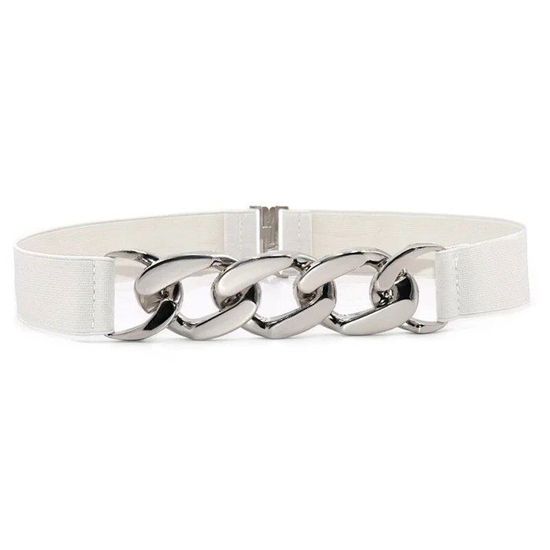 Ceinture Fine élastique En Métal Doré Pour Femme - Taille Réglable 83 Cm - Ceinture Chaîne élégante Pour Robe Et Pantalon