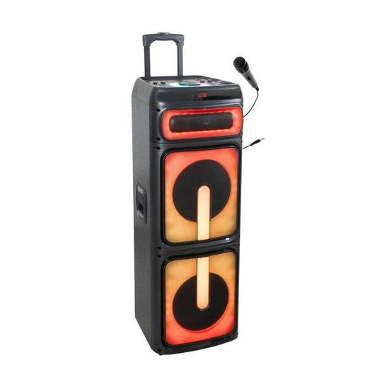 Ibiza COLUMBA700 Enceinte Karaoké Bluetooth Puissante Sur Batterie Avec LED, TWS Et Priorité Micro - Parfaite Pour Fêtes Et Animations