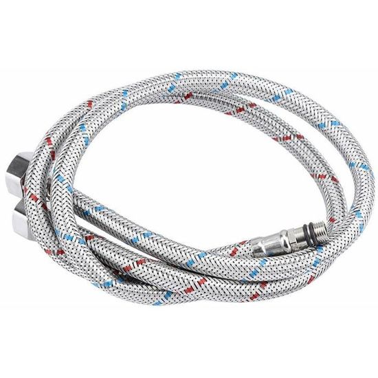 2 Pcs tuyau alimentation eau acier inoxydable Rouge et bleu G3/8 — free download