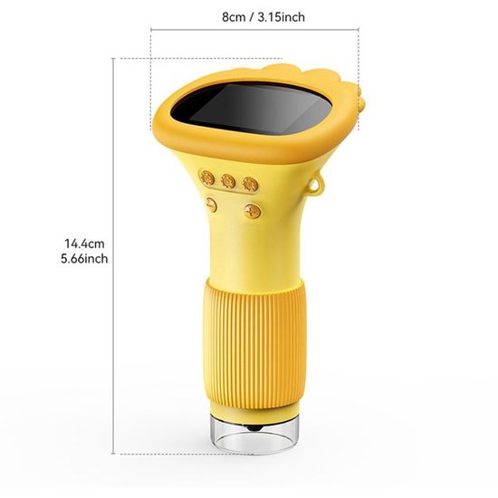 Microscope Portable Pour Enfant – Grossissement 50x à 300x, Avec Lumière LED Et Support Téléphone