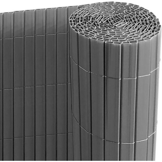 Canisse PVC Pour Jardin Balcon Terrasse Balcon Clôture Brise-vent Stores Balcon Gris 90 X 700cm
