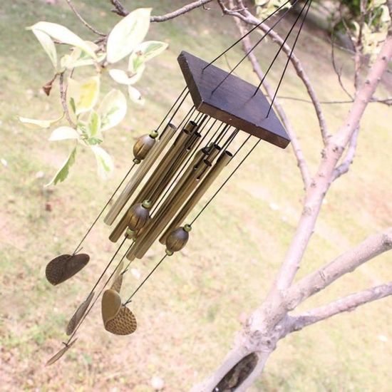 PAPIER PEINT Carillon à vent tubulaire coeur métal décoratif jardin famille vent  carillon meublesCWY90514004D_12881 - Cdiscount Jardin