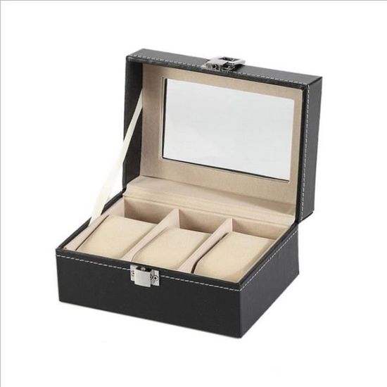 Étui De Voyage Pour 4 Montres - Tissu Oxford, Coque Rigide, Protection Douce, Fermeture éclair, 27x10x10 Cm - 3