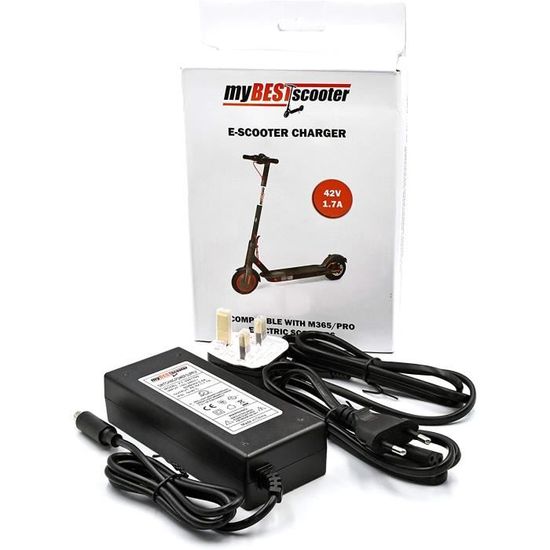 Chargeur Trottinette Xiaomi M365 | 42V 2000mA | Charge Rapide | Compatible Ninebot ES1/ES2/ES4