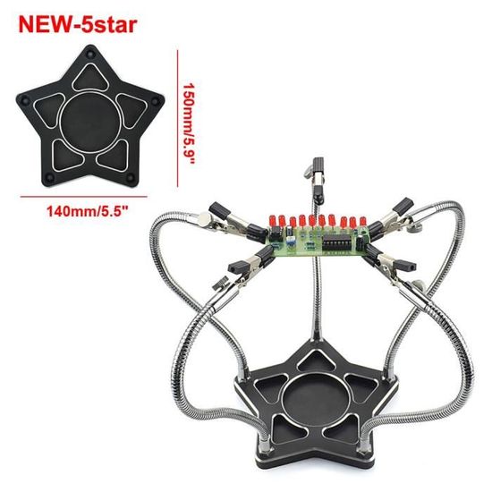 Mains Magnétiques Drdefi Pour Soudure - Station 4 Bras Avec Pinces Crocodiles Et Support PCB