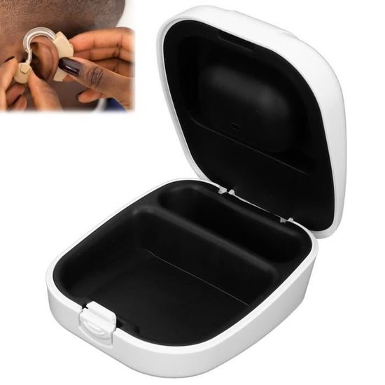 Étui De Protection Pour Prothèse Auditive - Nylon Noir - 6.5x2.5x5 Cm - Neuf