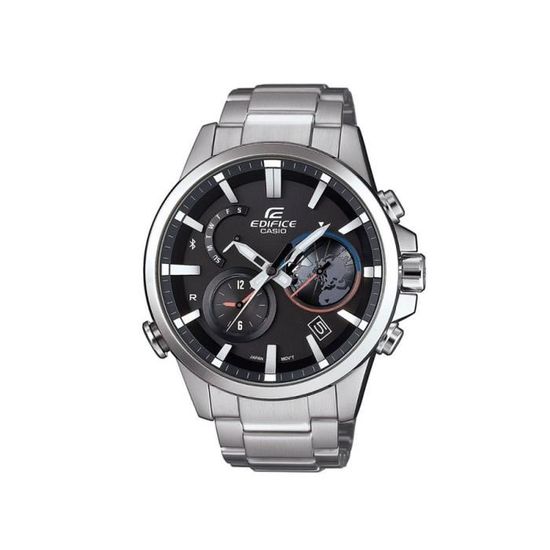 Casio EQB 600D 1AER Acier Homme noir noir 44mm Achat vente montre Homme Adulte Cdiscount