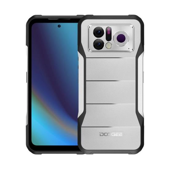 Telephone portable DOOGEE V20 Pro 6,43" OLED Écran 5G Smartphone debloque 12Go + 256 Go Imagerie thermique / NFC / Android - Argent