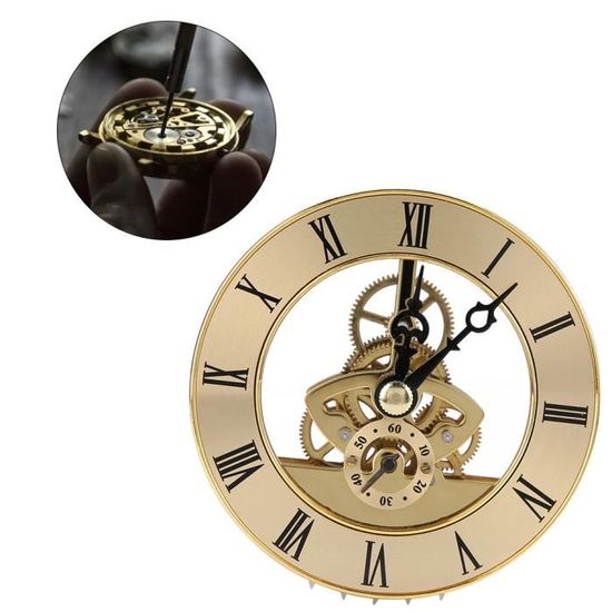 DECOMELODY Insert De Mécanisme Horloge Ronde Chiffres Romains Pour