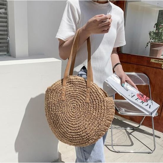 Sac de online paille rond
