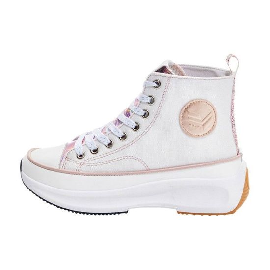 Basket Kaporal Christa Pour Femme - Textile, Fermeture Lacets, Semelle Plate - Chaussure Décontractée Confortable