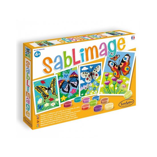Sablimage Les Licornes – Kit Créatif 4 Tableaux, 16 Pots De Sable, Activité Artistique Dès 4 Ans