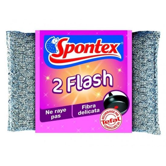 Spontex - 1 scatola da 2 superfici in vetro microfibra (2 salviette in totale