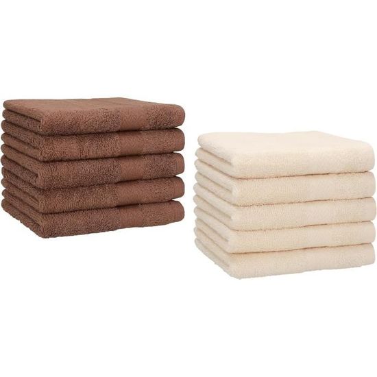 Lot De 2 Serviettes De Bain Betz – 70x140 Cm – 100% Coton – Gris Anthracite & Vert – Qualité Supérieure