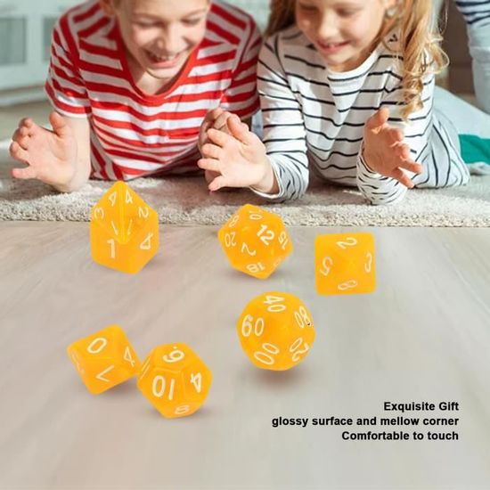 Lot De 10 Dés RPG à 20 Faces - Dés Polyédriques En Plastique Pour Jeux De Société Et Maths - 11