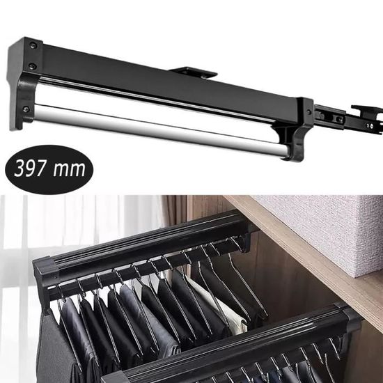 Tringle a vetements telescopique extensible en acier inoxyda en ance