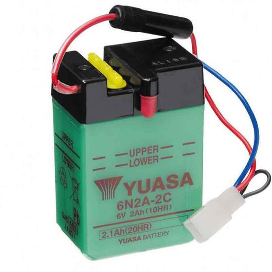 Batterie Yuasa pour Moto Honda 70 ST Dax 1978 à 1979 6N2A-2C 6V 2Ah Neuf 