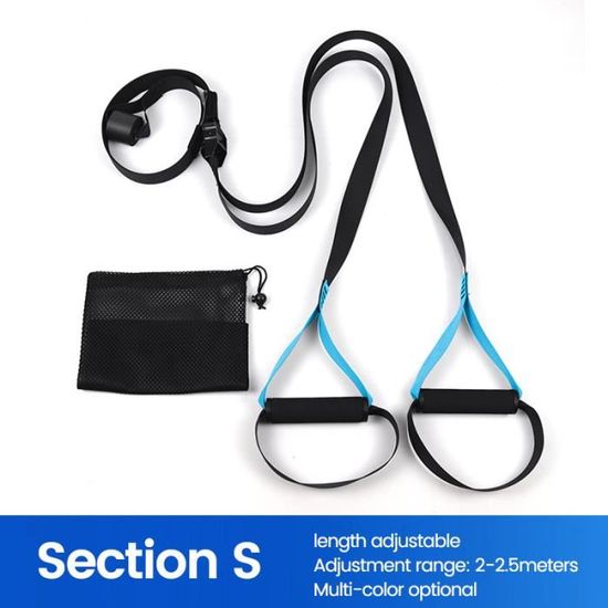 Kit Ceinture De Résistance élastique Lourde Pour Yoga Et Fitness - 7 Pièces, Noir, Polyamide