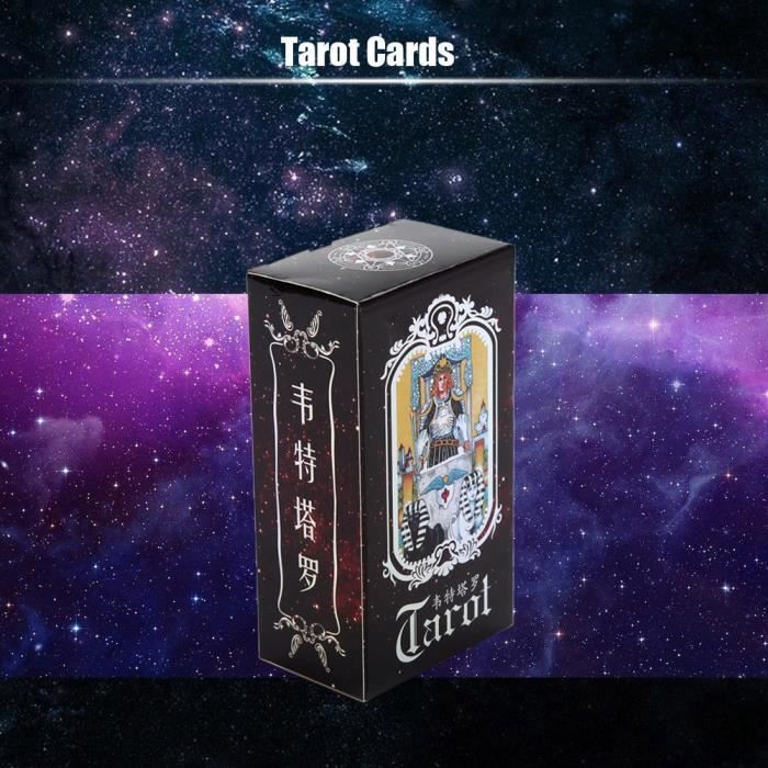 Jeu de cartes de tarot Vintage, 78 cartes Rider Waite Future Dire le jeu avec une bo?te colorée-GXU