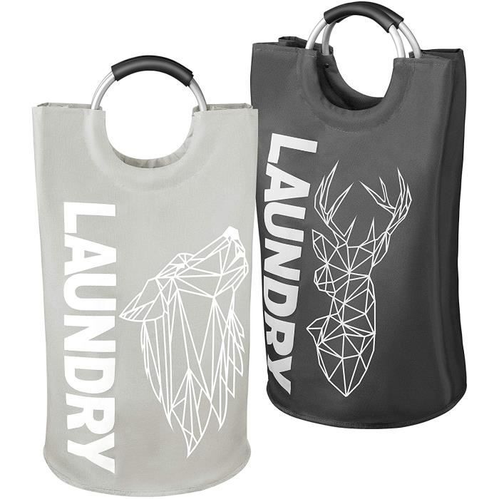 WELLENBORG Wellnorg Panier à Linge de qualité supérieure – Panier à Linge et Panier à Linge – Design Laundry Baskets – Pot à Linge –