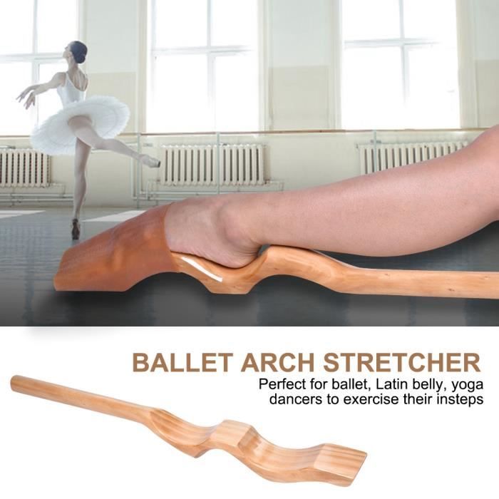 Renforceur de voûte de civière d'étirement de pied de danse de ballet en bois avec la bande élastique